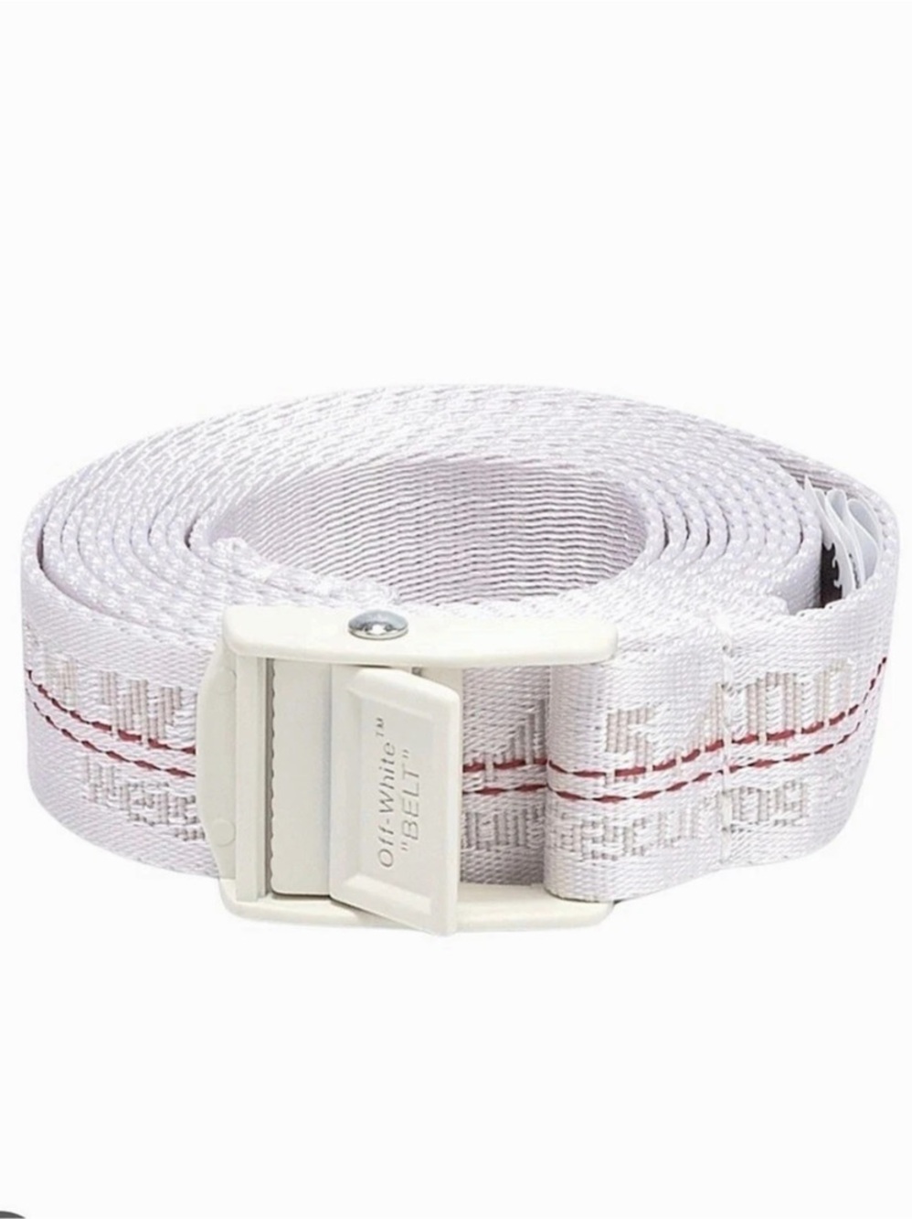 Off-White Classic Industrial Belt in White & Red